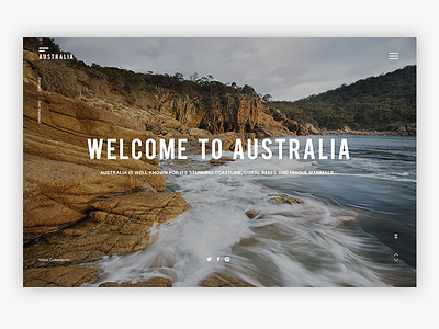 Australia travel app design landscape minimal travel ui ux web website