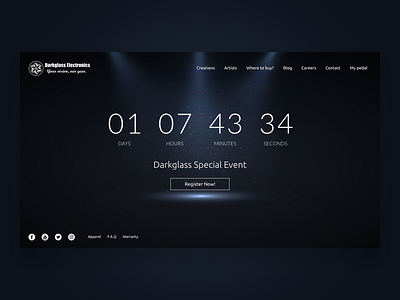 Darkglass Electronics countdown darkglass electronics finland responsive design ui design ux design web design website