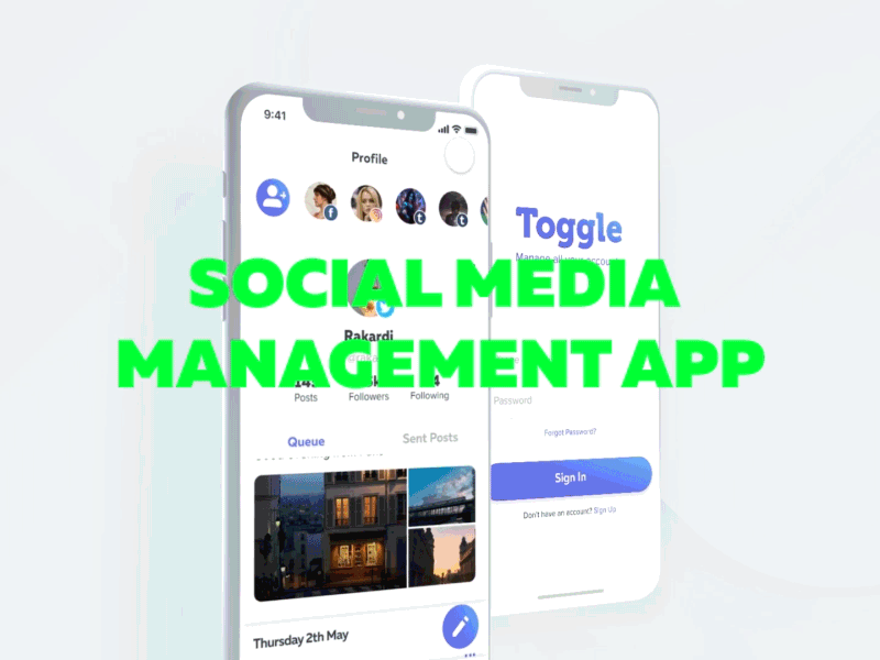 Social Media Management App design concept