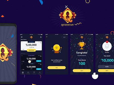 Quizistan - IQ Trivia Game assets branding game desigm game development game ui illustration unity