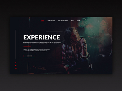 Artist and Events promotion landing Page