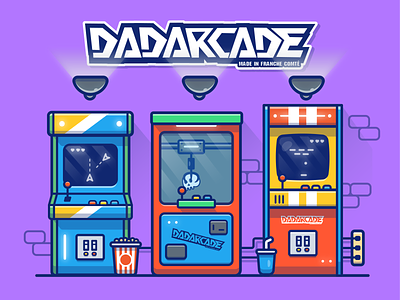 Arcade Bar🎮🕹💀👾 arcade arcade machine bartop console controller game icon illustration joystick logo old retro