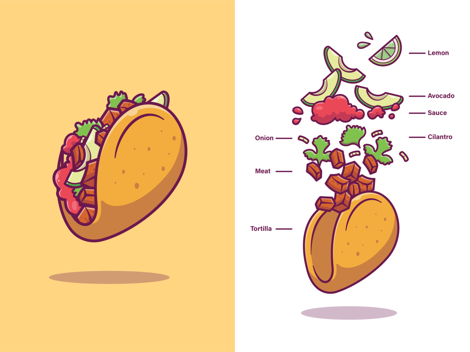 Tacos ingredients