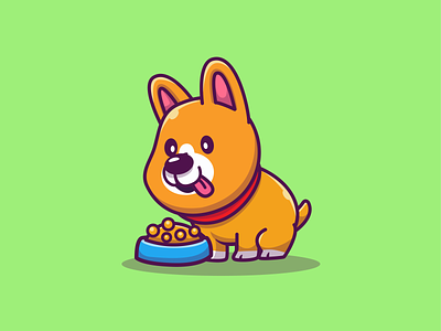 midget corgi 😂🐶 animal character corgi cute dog doggy eat food icon illustration jump logo mascot pee pet play puppy run sleep welsh