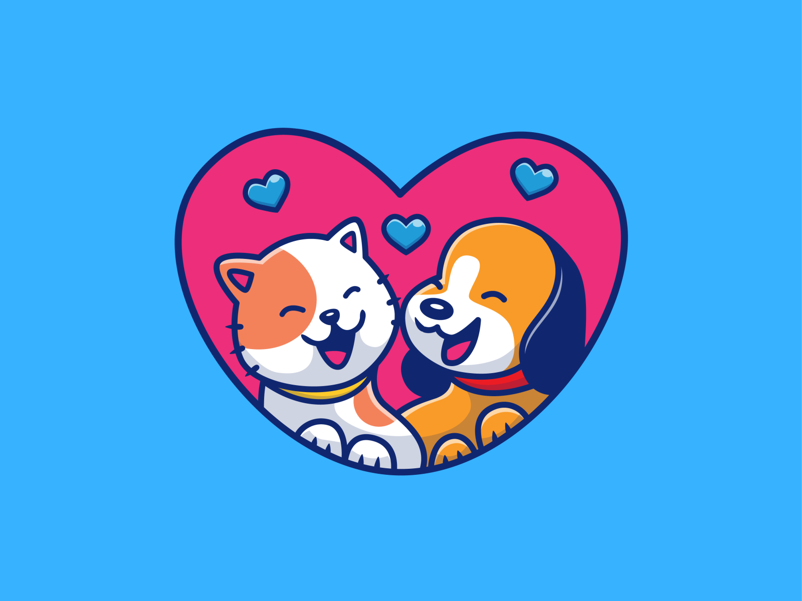 cat 💙 dog by catalyst on Dribbble