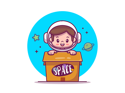 astrokid...... 🧑‍🚀 👨‍🚀 // dream comes true 😂😁 astronaut box boy character child childhood cosmonaut galaxy helmet icon illustration kid logo mascot planet science space spaceman spacesuit star