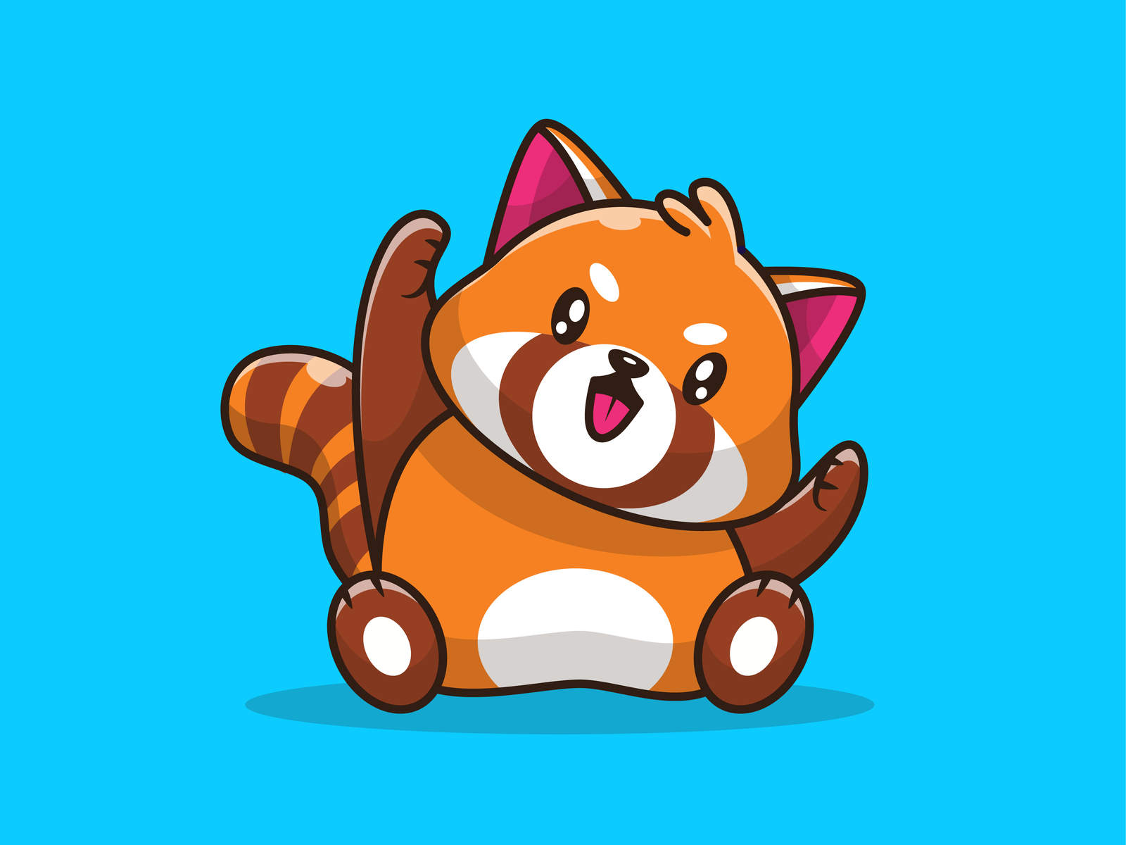 red panda....😆🍜🍃 by catalyst on Dribbble