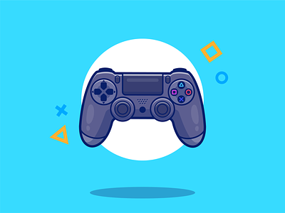 ps4 🎮😻 console control controller digital entertainment gadget game gamepad gamer gaming icon illustration joystick logo play playstation ps4 stick technology video
