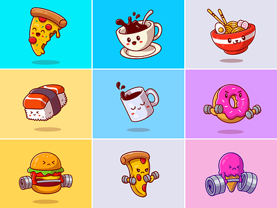 cute food cartoons