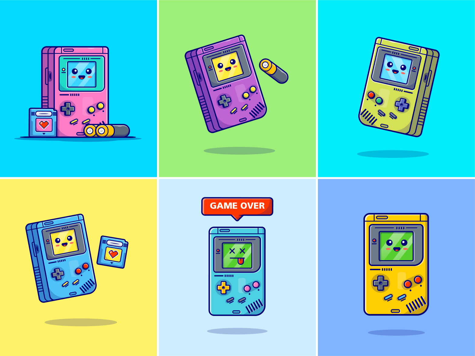 Gameboy Colors🎮🔴🟡🔵 by catalyst on Dribbble