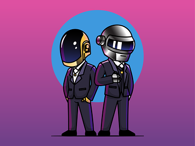 Daft Punk (1993 - 2021) 🙏🙏 band daft punk daft punk 1993 2021 dance group helmet icon illustration legend logo music quit robotic singer singing song viral