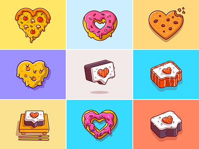 Food love🍕🍪🍩 cheese cookies chocochip chocolate cookies cute cute food donuts fast food food food illustration food love icon illustration japan logo meal pizza snack sushi unique food