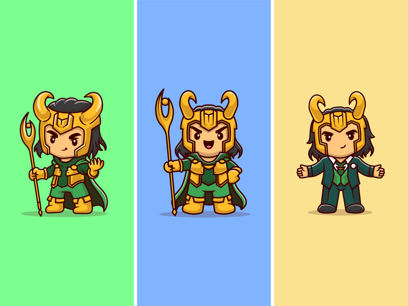 Loki ⌛ ⏱️💂🗡️ actrees character cinema cute disney icon illustration logo loki marvel studios mascot movie movie character series television