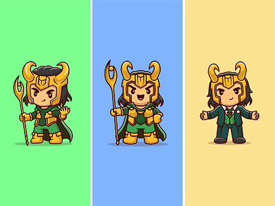 Loki ⌛ ⏱️💂🗡️ actrees character cinema cute disney icon illustration logo loki marvel studios mascot movie movie character series television