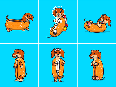 Dacshund🐶🐕🌭 angry dog animal animal activity astronaut bread cute dog breed fast food food hot dog icon illustration japan logo unique dog zoo