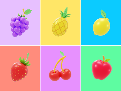 Fruit 3D🍇🍍🍋