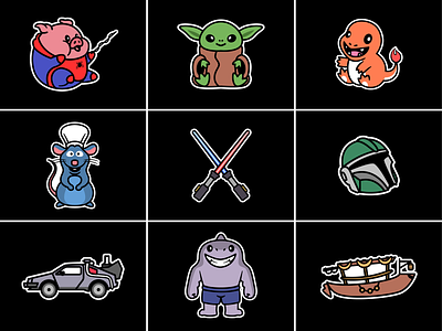 Patch designs🐷🦈🐀🏎️🛶 animal baby dino boat car character concert stuff cute helmet icon illustration light stick logo patch patch designs patch logo pig shark shirt accessories spiderman stickers