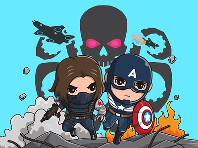 Captain america and winter soldier🦸🏻‍♂️🛡️🔫🔥