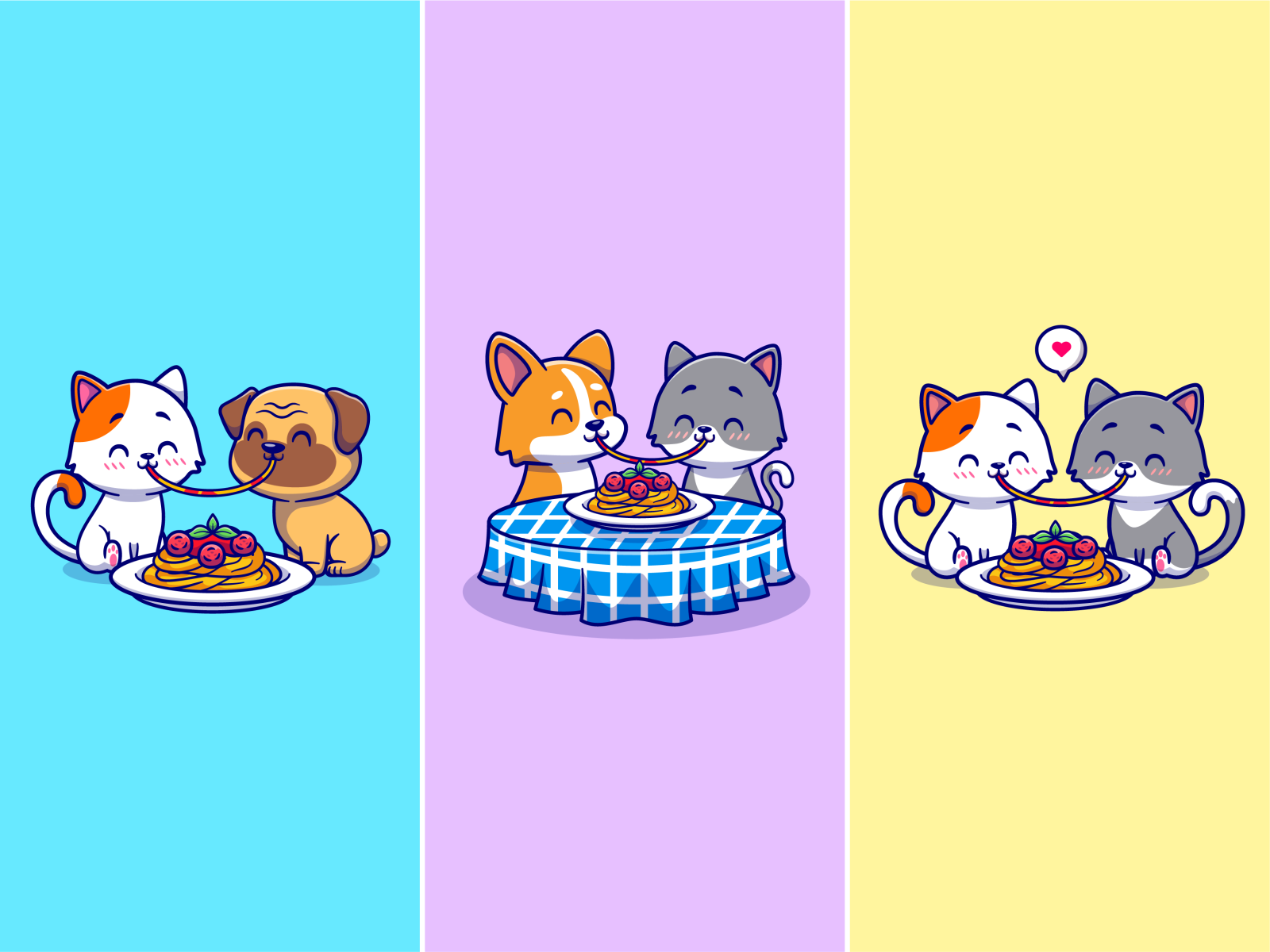 friends-eating-together-by-catalyst-on-dribbble