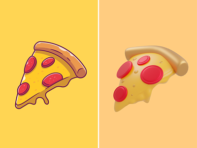 Pizza slice🍕🍕🍕 2d design 3d design beef cute fastfood food icon illustration logo pizza pizzaholic restaurant slice store topping