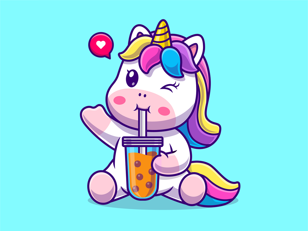 Drinking boba🧋🐻👩🏻🦄 by catalyst on Dribbble