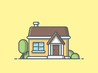 House Illustration #6 design dribbble dribbbler flat house icon illustration illustrator lineart minimal shots vector