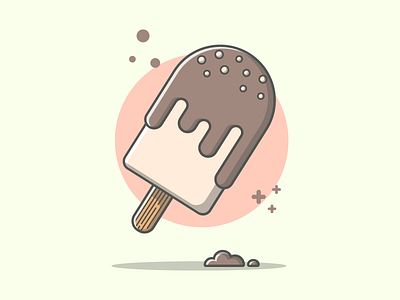 Ice cream° 😜 chocolate dribbble flat icecream icon illustration illustrator lineart minimal shots sweet vector