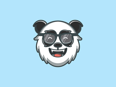 Panda° 🐼😋 bear dribbble flat happy icon illustration lineart logo minimal panda shots vector