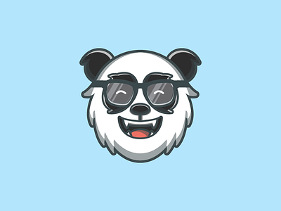 Panda° 🐼😋 bear dribbble flat happy icon illustration lineart logo minimal panda shots vector