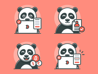 Panda! 🐼 bitcoin christmas dribbble emoji flat icons illustration illustrator panda tree ui vector