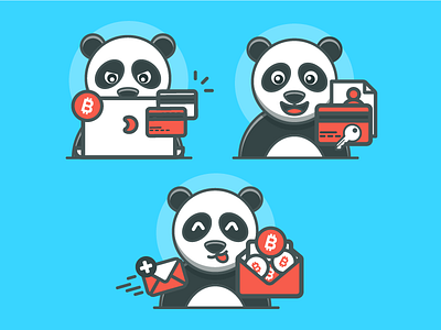 Another panda! 🐼😀 bitcoin christmas dribbble emoji flat icons illustration illustrator panda tree ui vector