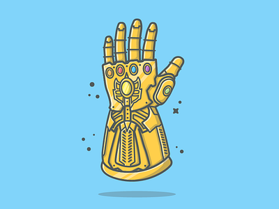 Thanos Hand 👋😁 avangers dribbble dribbbler flat icon illustration infinity shots stone thanos vector war