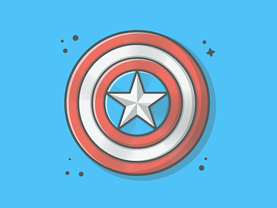 Captain America Shield😋 america avangers captain dribbble flat icon illustration infinity shield thor vector war