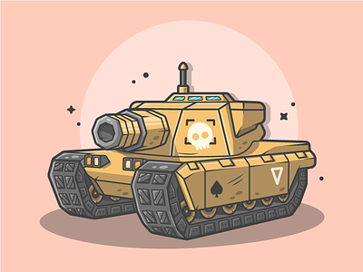 Mini Tank! 😀 cannonball dribbble fire flat gun icon illustration shots soldier tank vector war
