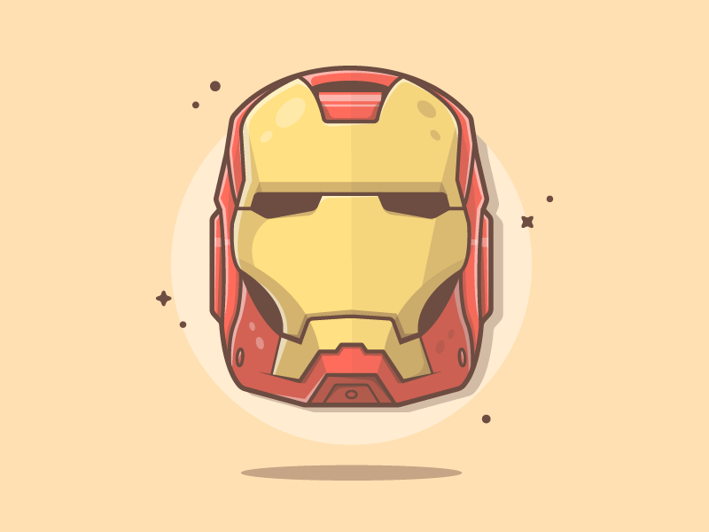 Iron man! 😋 design dribbble flat hero icon illustration ironman lineart logo marvel movie shots vector