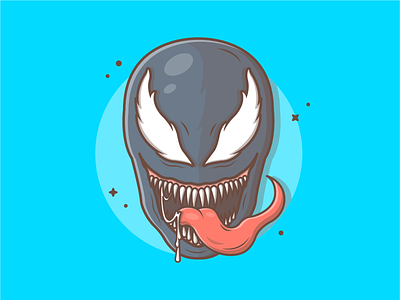 Venom! 😅 carnage dribbble flat icon illustration logo marvel shots spiderman ui venom villain