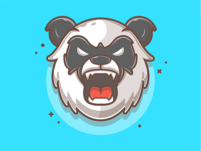 Angry Panda Mascot Design! 🐼😁 angry animal bamboo dribbble esport flat icon illustration logo mascot panda panda bear