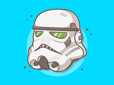 Trooper Helmet! 🤓✌ cute dribbble flat icon illustration lineart logo movie star storm trooper stormtrooper wars