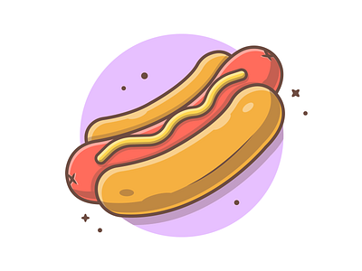 Hotdog collections!! 😸🌭🌭🌭🌭 bun cute dribbble fastfood flat food hotdog icon illustration logo salad sausage