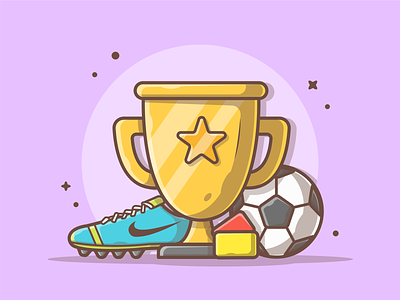 Soccer! ⚽ 🏆 cute dribbble flat football icon illustration lineart logo shoes shots soccer vector