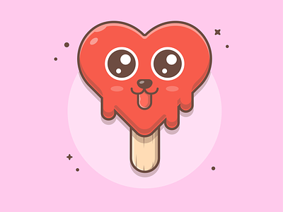 Lick me guys! 😜🍦 clean cute dribbble flat ice cream icon illustration logo love mascot minimal sweet