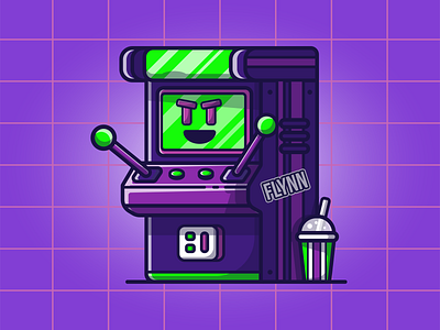 Arcade Mascot! 🤘😸 arcade arcade game arcade machine cute icon illustration logo mascot minimal retro soda vintage