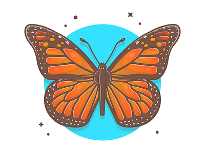 Butterfly 🦋 animal beautiful butterfly colorful cute design flat icon illustration lineart logo minimal