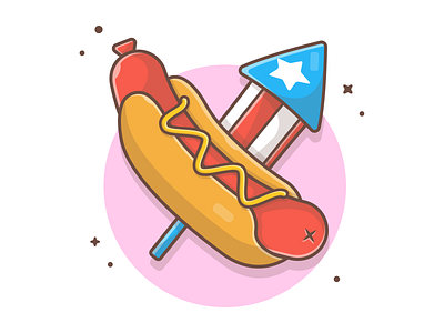 Happy Independence for our American friends 🌭🤘 4th celebration dog fast food hot icon illustration independence independenceday july logo