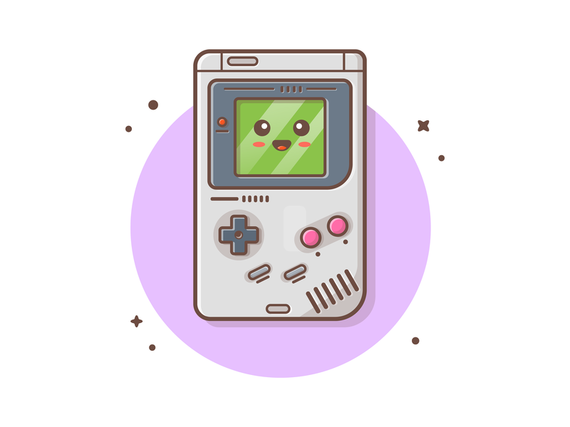 Original Cute GameBoy 😹 🎮 boy character cute game gameboy icon illustration kawaii logo mascot minimal original