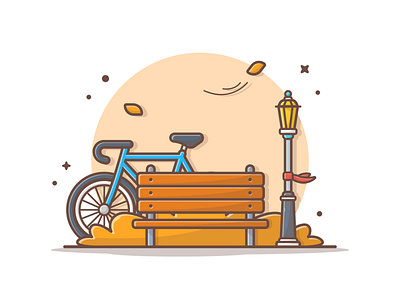 Today weather 💨🍃 autumn bike fall happy icon illustration lamp logo outdoor park season weather