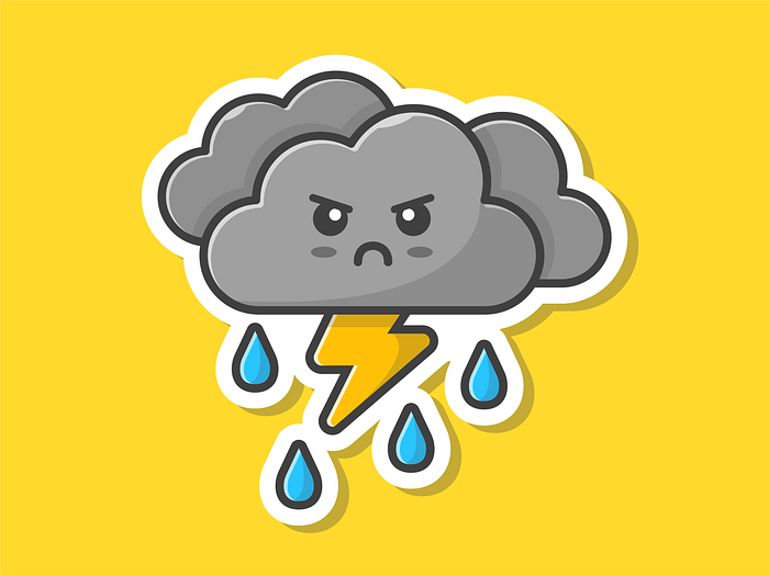 Clouds Emoticon ⛅️🌧🌩⛈ 😁 by catalyst on Dribbble