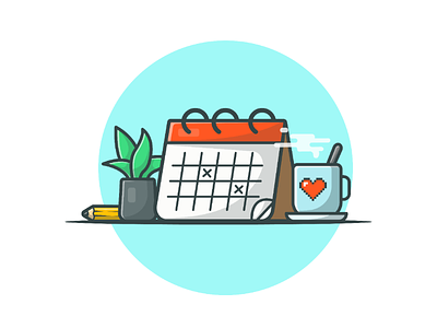 2019's just counting the days ⏳📅✏️ calendar coffee date day holiday icon illustration logo planner reminder resolution schedule