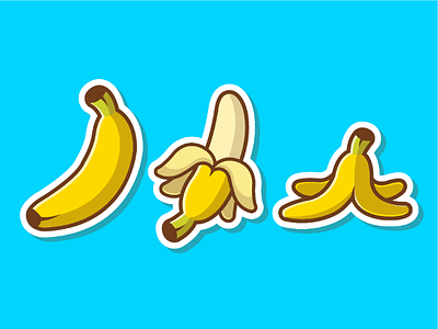 How to eat banana 😸🍌🍌🍌 banana cartoon diet food fruit healthy icon illustration logo ripe sticker yellow