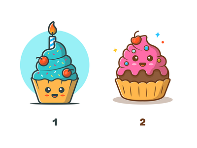 Happy Cake! 😁🎂🍰 birthday cake character cute desserts happy icon illustration logo mascot sweet vector
